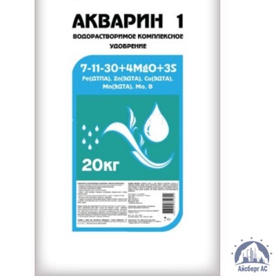 Удобрение Акварин 1 N-P-K+Mg+S+Мэ 7-11-30+4+3+Мэ в хелатной форме купить в Уральске