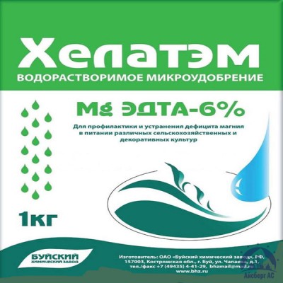 Удобрение ХЕЛАТЭМ Mg 6 Mg EDTA (ЭДТА) 6% купить в Уральске