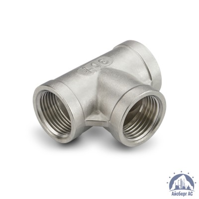 Тройник нержавеющий ВР-ВР-ВР DN 65 2 1/2" 76,1 мм AISI 304 купить в Уральске